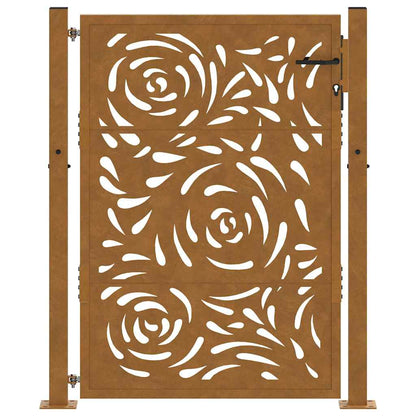 Garden Gate 100x150 cm Weathering Steel Flame Design