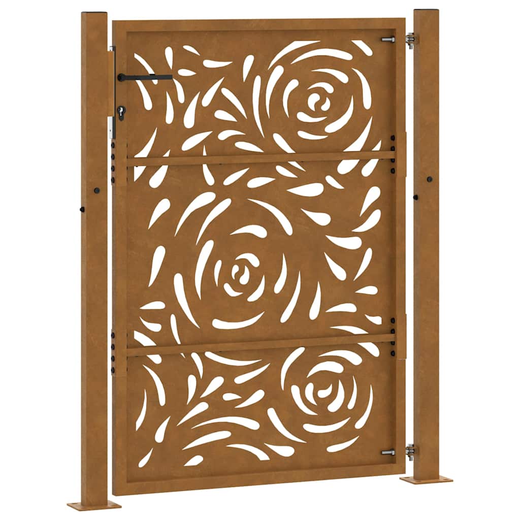 Garden Gate 100x150 cm Weathering Steel Flame Design