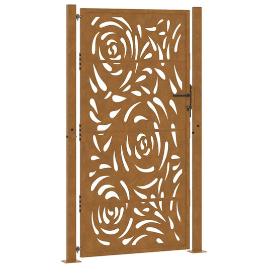Garden Gate 100x175 cm Weathering Steel Flame Design