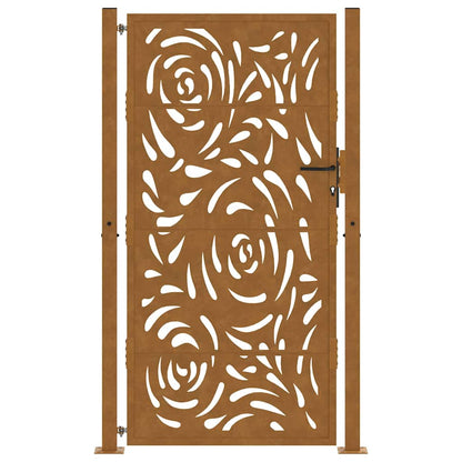 Garden Gate 100x175 cm Weathering Steel Flame Design