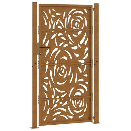 Garden Gate 100x175 cm Weathering Steel Flame Design