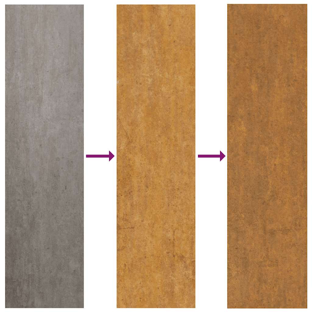Garden Gate 100x175 cm Weathering Steel Flame Design