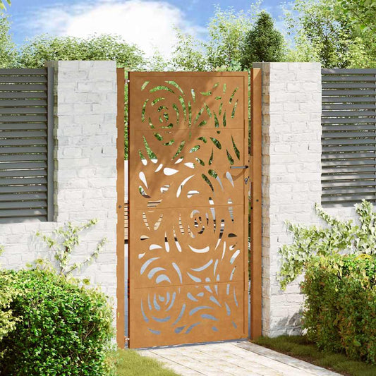 Garden Gate 100x175 cm Weathering Steel Flame Design