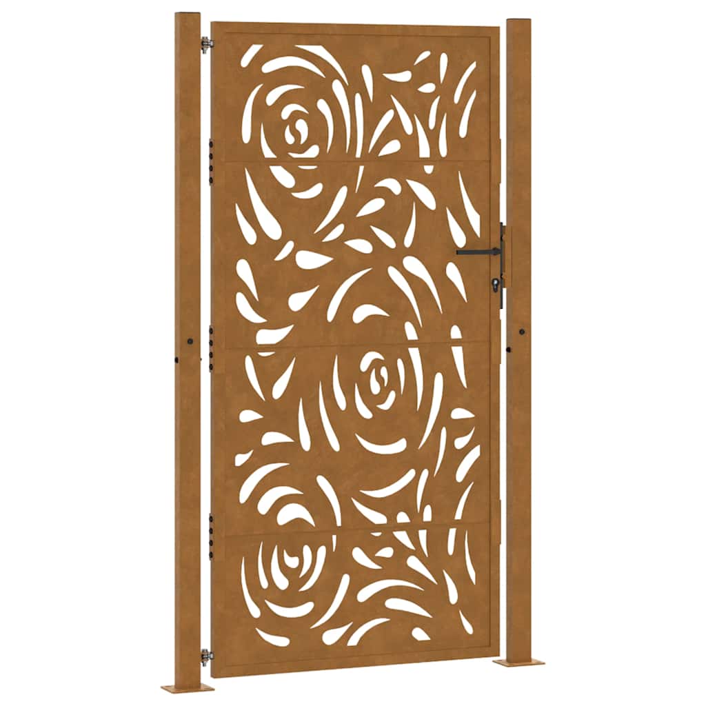 Garden Gate 100x200 cm Weathering Steel Flame Design