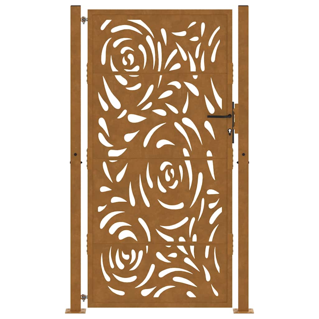 Garden Gate 100x200 cm Weathering Steel Flame Design