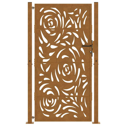 Garden Gate 100x200 cm Weathering Steel Flame Design