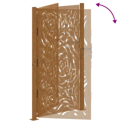 Garden Gate 100x200 cm Weathering Steel Flame Design