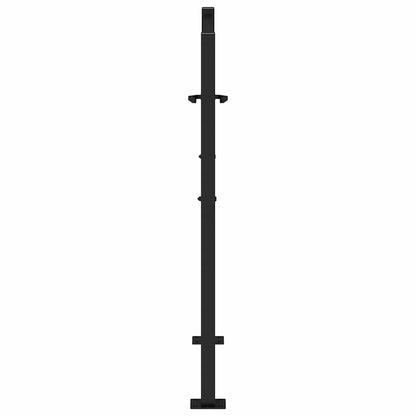 Garden Gate Black 100x100 cm Steel Cross  Design