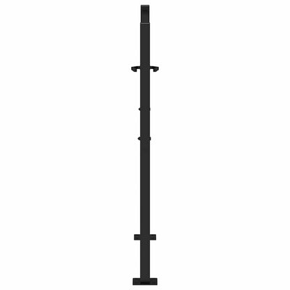 Garden Gate Black 100x100 cm Steel Cross Design