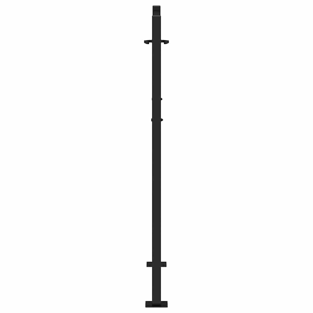 Garden Gate Black 100x125 cm Steel Cross  Design