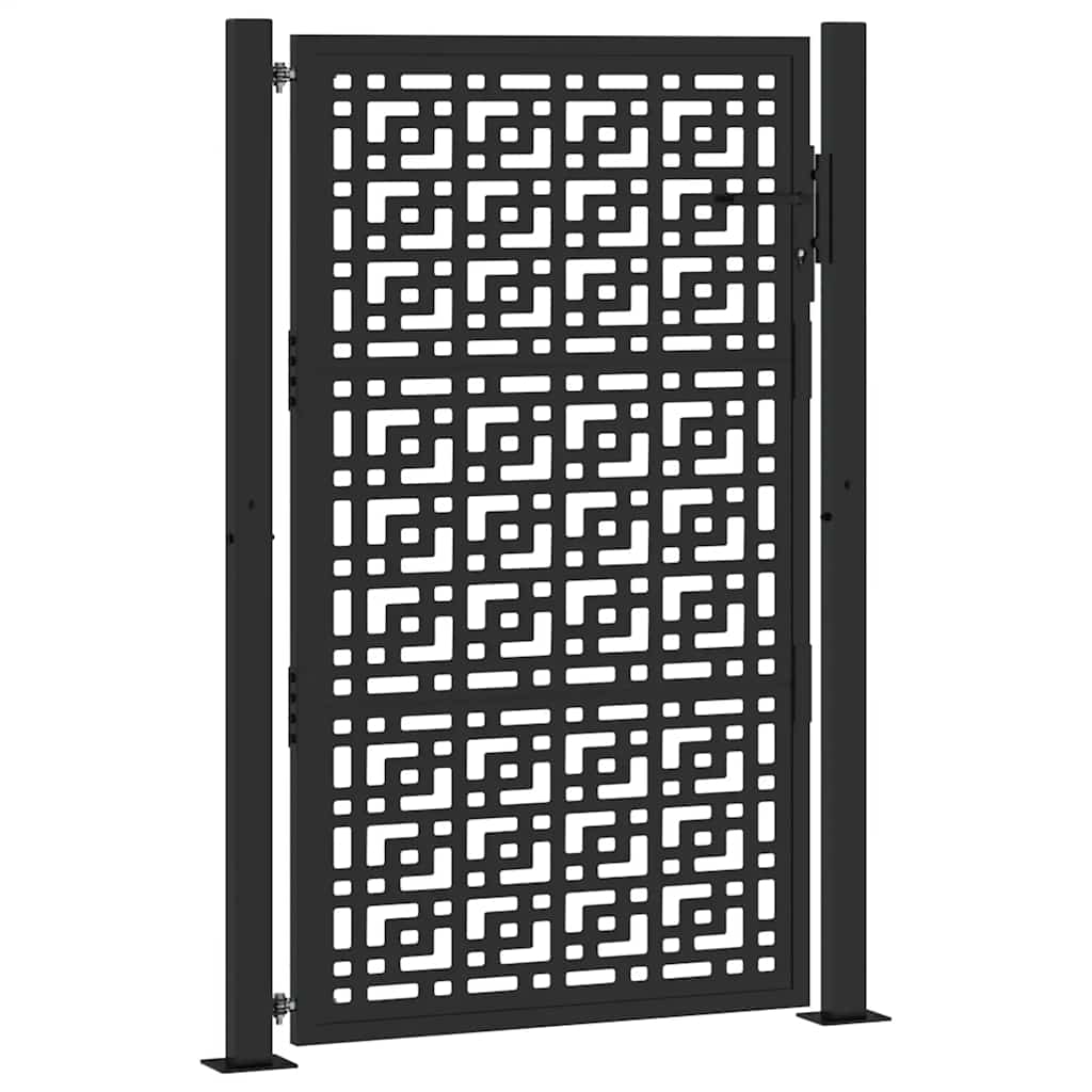 Garden Gate Black 100x150 cm Steel Cross  Design