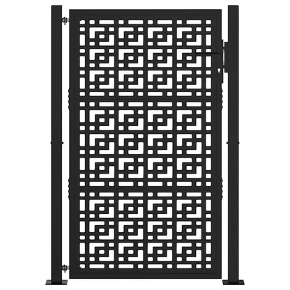 Garden Gate Black 100x150 cm Steel Cross  Design