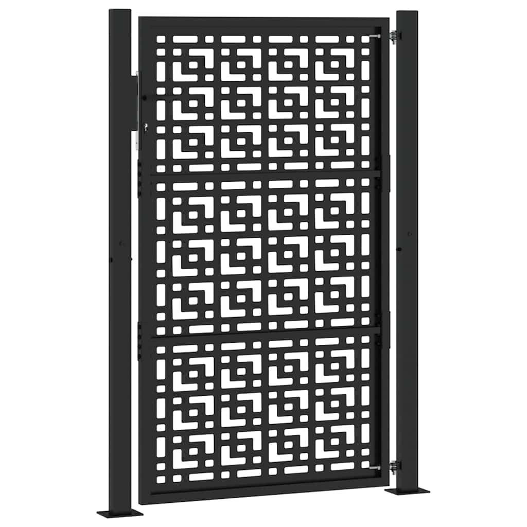 Garden Gate Black 100x150 cm Steel Cross  Design