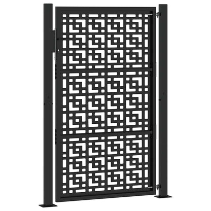 Garden Gate Black 100x150 cm Steel Cross  Design