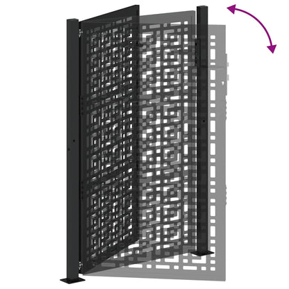 Garden Gate Black 100x150 cm Steel Cross  Design