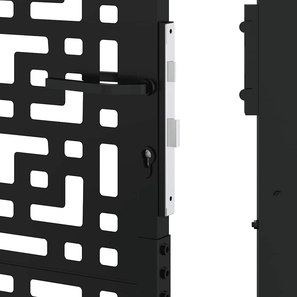 Garden Gate Black 100x150 cm Steel Cross  Design