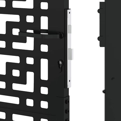 Garden Gate Black 100x150 cm Steel Cross  Design