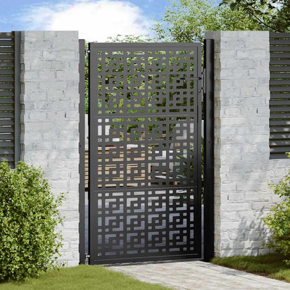 Garden Gate Black 100x150 cm Steel Cross  Design