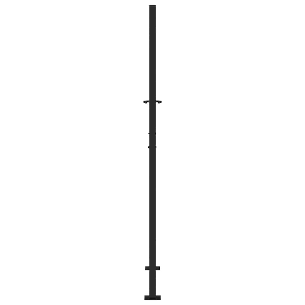Garden Gate Black 100x175 cm Steel Cross  Design