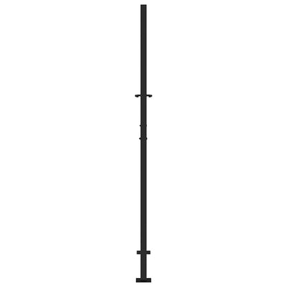 Garden Gate Black 100x175 cm Steel Cross Design
