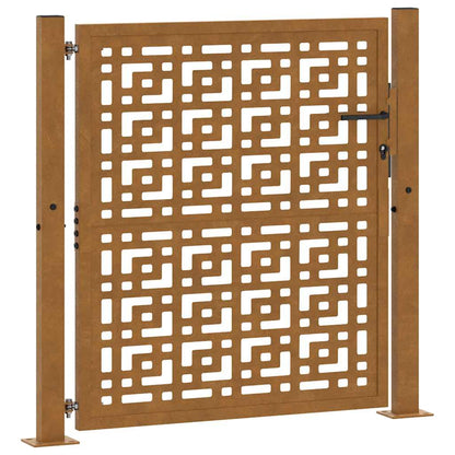 Garden Gate 100x100 cm Weathering Steel Cross Design