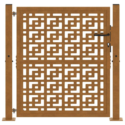 Garden Gate 100x100 cm Weathering Steel Cross Design
