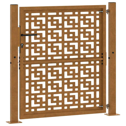 Garden Gate 100x100 cm Weathering Steel Cross Design