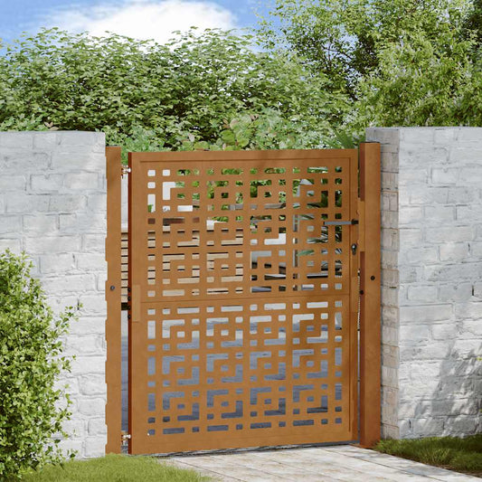 Garden Gate 100x100 cm Weathering Steel Cross Design