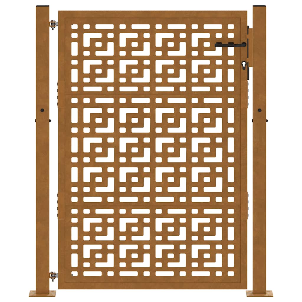 Garden Gate 100x125 cm Weathering Steel Cross Design