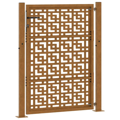 Garden Gate 100x125 cm Weathering Steel Cross Design