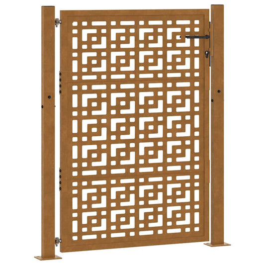 Garden Gate 100x150 cm Weathering Steel Cross Design