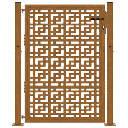 Garden Gate 100x150 cm Weathering Steel Cross Design