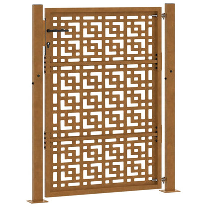 Garden Gate 100x150 cm Weathering Steel Cross Design