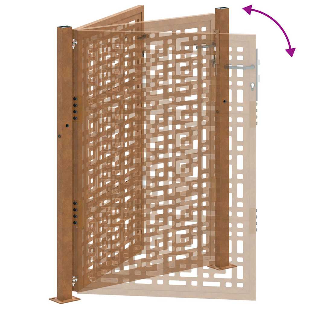 Garden Gate 100x150 cm Weathering Steel Cross Design