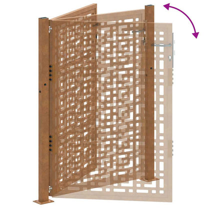 Garden Gate 100x150 cm Weathering Steel Cross Design