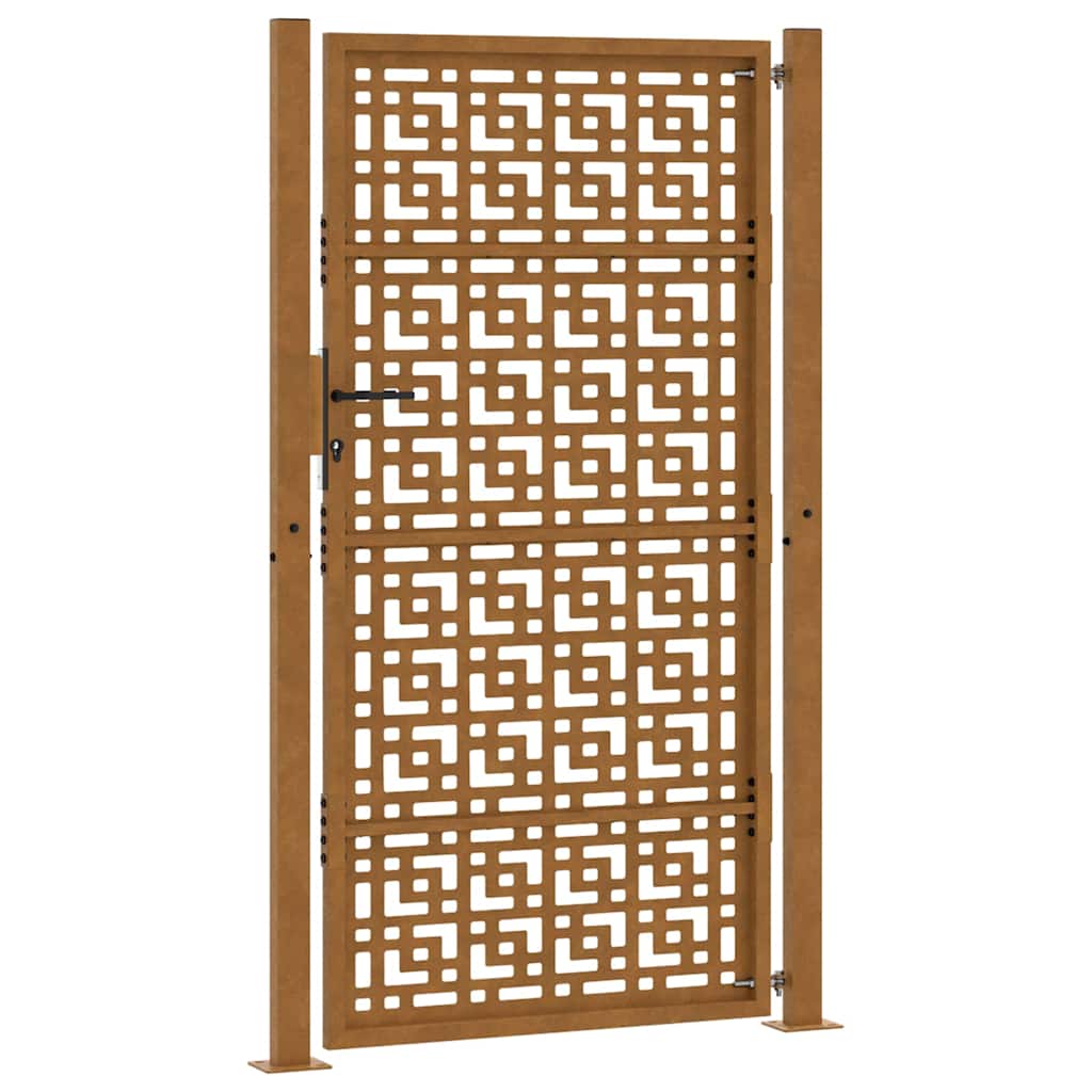 Garden Gate 100x200 cm Weathering Steel Cross Design