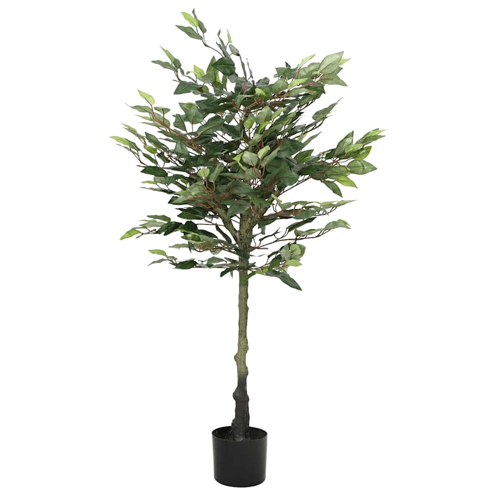 Artificial Ficus Tree with 480 Leaves, 130 cm tall in vibrant green, perfect for enhancing entryways and living spaces.