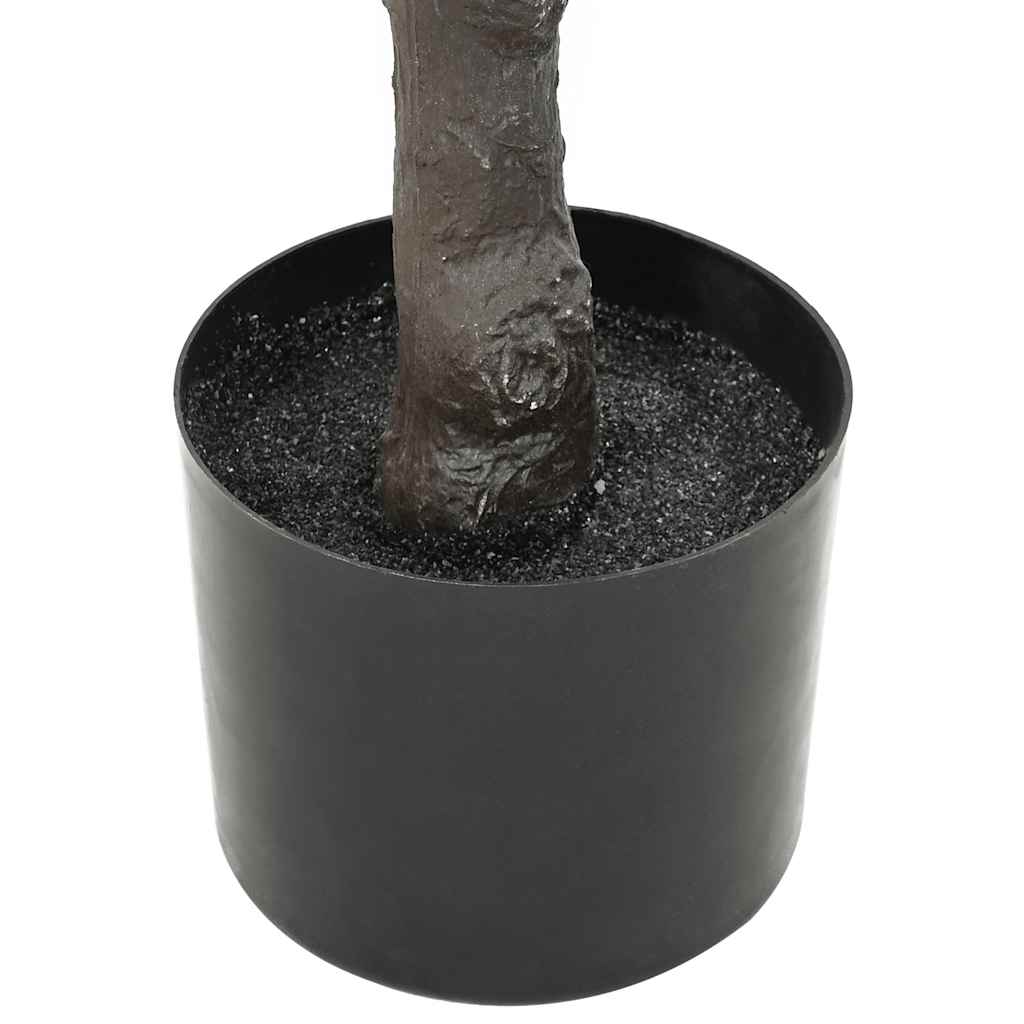 Artificial Ficus Tree 480 Leaves displayed in a sturdy plastic pot, ideal for homes and offices, maintenance-free design in lush green.