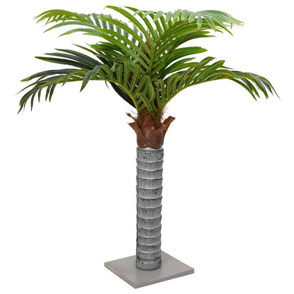 Artificial Palm Tree 6 Leaves 100 cm Green, perfect for indoor and outdoor decor with realistic appearance and maintenance-free features.