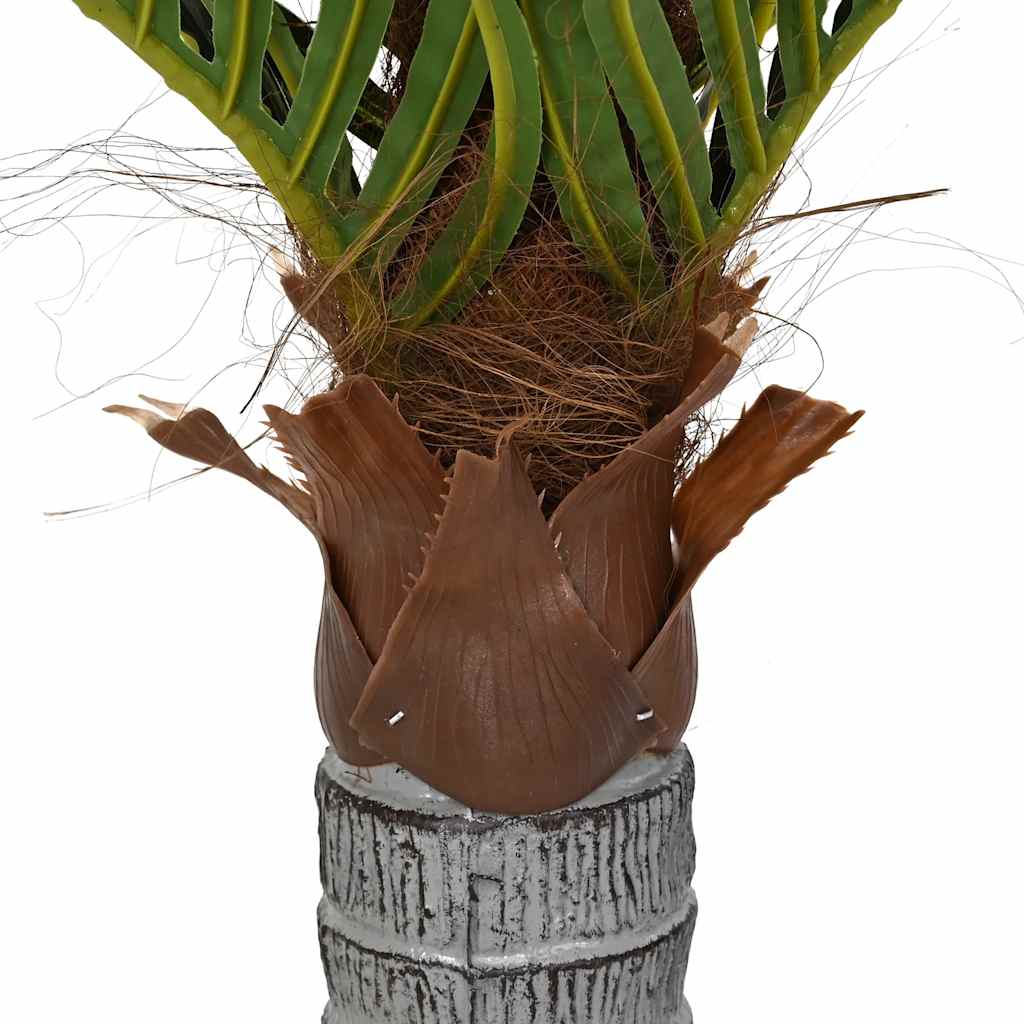 Artificial Palm Tree with 12 Leaves, 150 cm tall, in vibrant green, perfect for enhancing home and office decor.