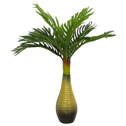 Artificial Palm Plant with 9 Leaves at 70 cm Height in Green – Perfect for Indoor Decor
