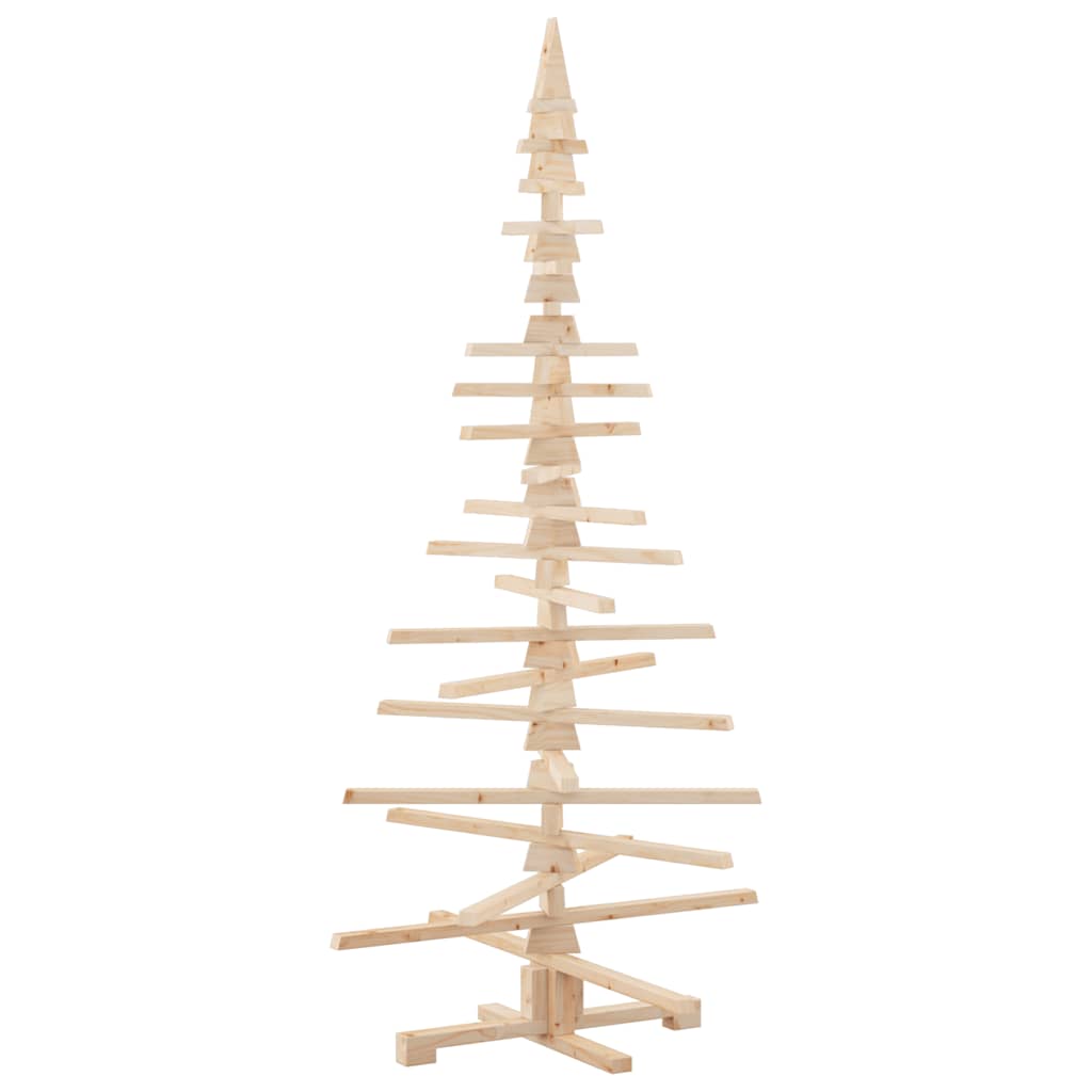 | Wooden Christmas Tree | with Stand natural 180 cm Solid pine wood