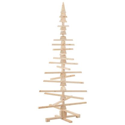 | Wooden Christmas Tree | with Stand natural 180 cm Solid pine wood