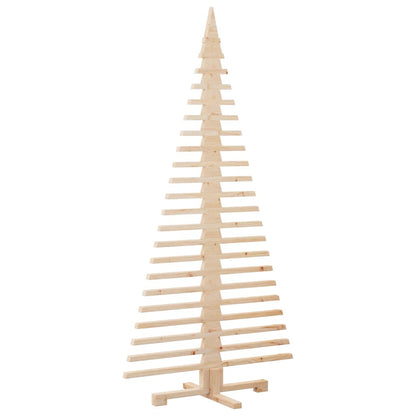 | Wooden Christmas Tree | with Stand natural 180 cm Solid pine wood