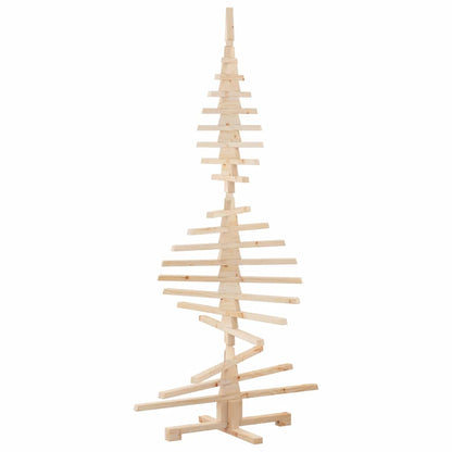 | Wooden Christmas Tree | with Stand natural 180 cm Solid pine wood