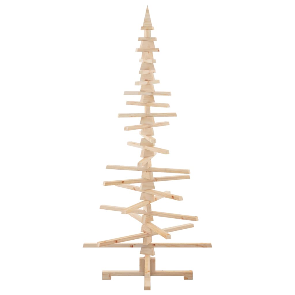 | Wooden Christmas Tree | with Stand natural 180 cm Solid pine wood