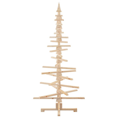 | Wooden Christmas Tree | with Stand natural 180 cm Solid pine wood
