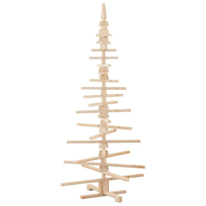 | Wooden Christmas Tree | with Stand natural 180 cm Solid pine wood
