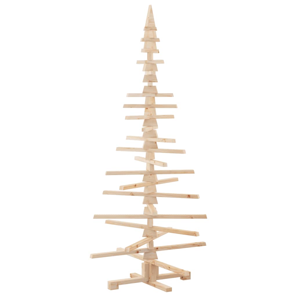 | Wooden Christmas Tree | with Stand natural 180 cm Solid pine wood