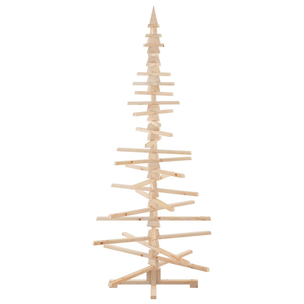 Wooden Christmas Tree for Decoration 210 cm Solid Wood Pine